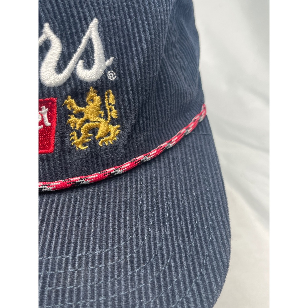 Coors Banquet Navy Blue Corduroy Red Rope Snapback Retro Vintage Style Hag Cap - Picture 15 of 16